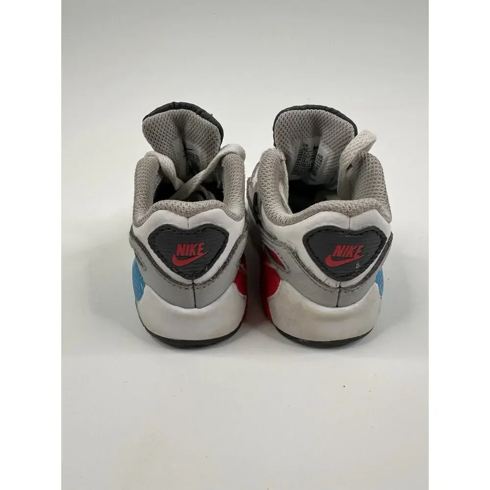 Nike Air Max 90 TD LTR Blue & Red Size 4C CD6868-108 Sneakers